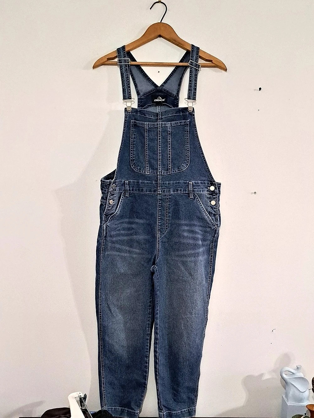 Jordache Denim Bib Overalls in Blue Size Medium